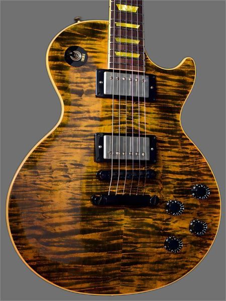 

mahogany body and neck with flame maple guitar top