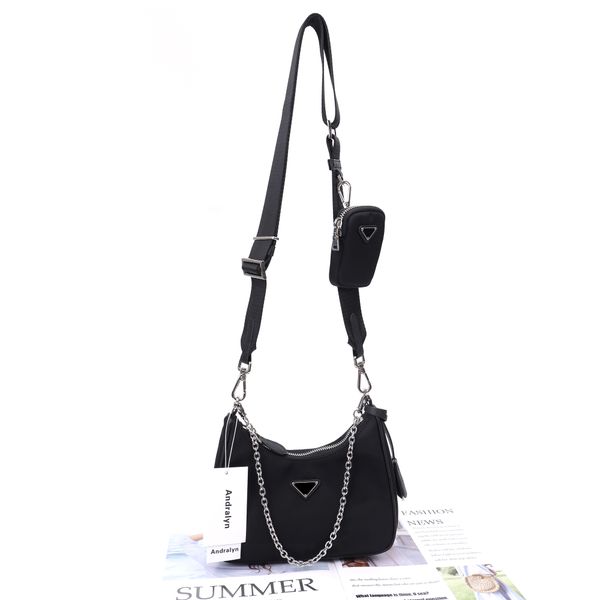 

2023 nylon 3 piece high shoulder bag cleo hobo mens and womens luxury chain hobo wallet crossbody bag womens handbag 2000 handbag fashion