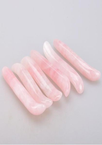 

10cm natural rose massage roller face massager thin face instrument wand guasha crystal pleasure stick for women1764307