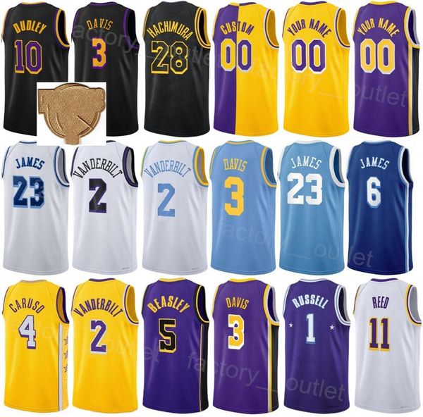 

finals printed basketball dennis schroder jersey 17 wenyen gabriel 35 austin reaves 15 lebron james 6 davis 3 rui hachimura 28 dangelo russe, Black;red