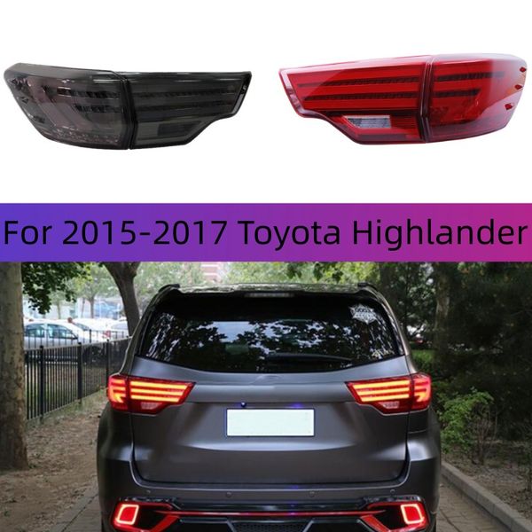 

car styling for 20 15-20 17 toyota highlander taillight assembly led running light brake lamp dynamic turn signal tool accessories