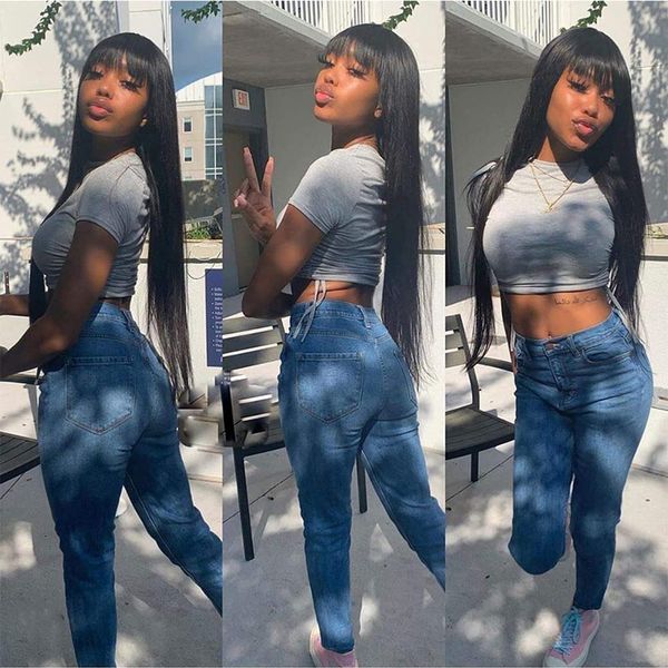 

30 40 inch straight lace front wig brazilian 13x4 lace frontal pre plucked bob wigs for black women human hair 250 density, Black;brown