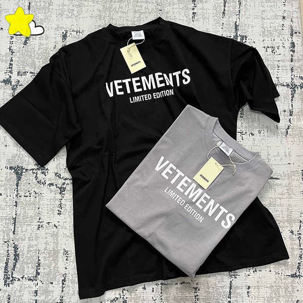 

men's hoodies sweatshirts 2023 simple classic limited edition t shirt men women 1 1 oversized green camel vtm tee inside tags, Black
