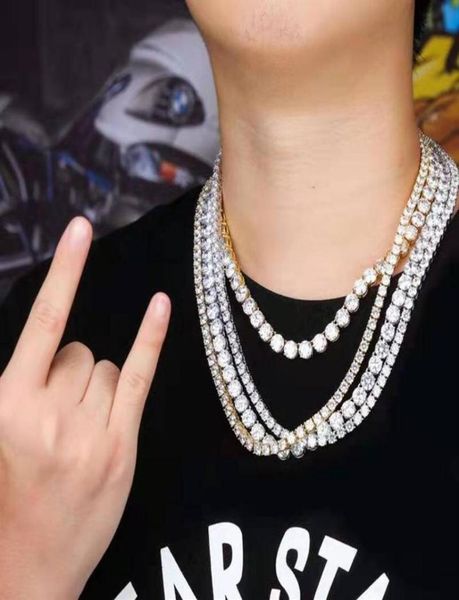 

18 22 inches 3 5mm 925 sterling silver iced out chains necklaces men luxury designer bling diamond necklace zircon s925 tennis cha2859212