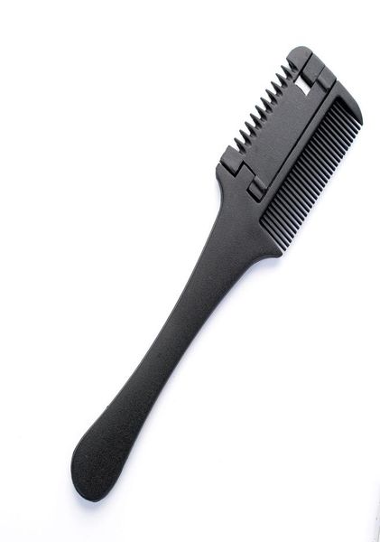 

professional hair razor comb black handle shaving cutting thinning comb tool8946051, Silver