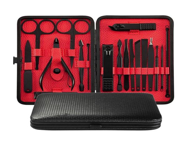

18pcsset nail clippers manicure pedicure kit finger toe scissor grooming tools mh884222096