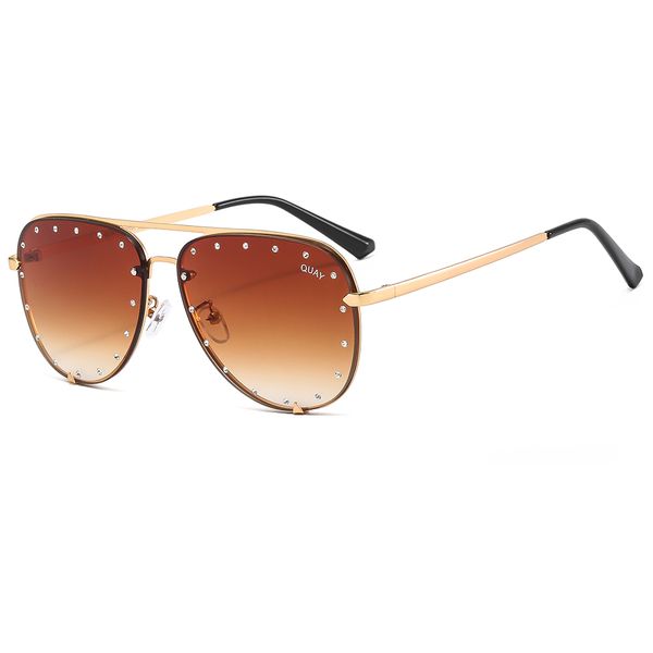 

quay men classic brand retro women sunglasses 2023 bans luxury designer eyewear bands metal frame designers ray sun glasses woman, White;black