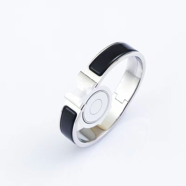 

designer h letter silver plated bracelet luxury brand bracelet ladies men fashion bracelet, Black