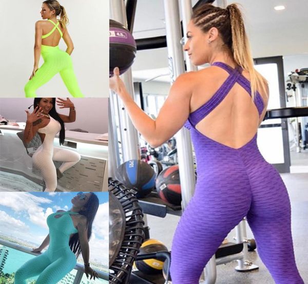 

fitness wear with chest pads women039s onepiece sportswear suit large buttocks bubble yoga suit leggings sports bra gym2188002, White;red
