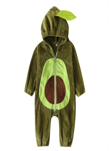 

baby avocado hooded rompers winter warm flannel climbing suit outerwear newborn jumpsuit toddlers bodysuit for kids clothings m9582560235, Blue