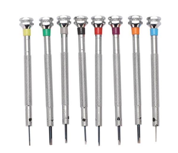 

repair tools kits 8pcslot 06mm2mm assort slotted flat screwdrivers set jewellers watch screwdriver for watchmakers3225124