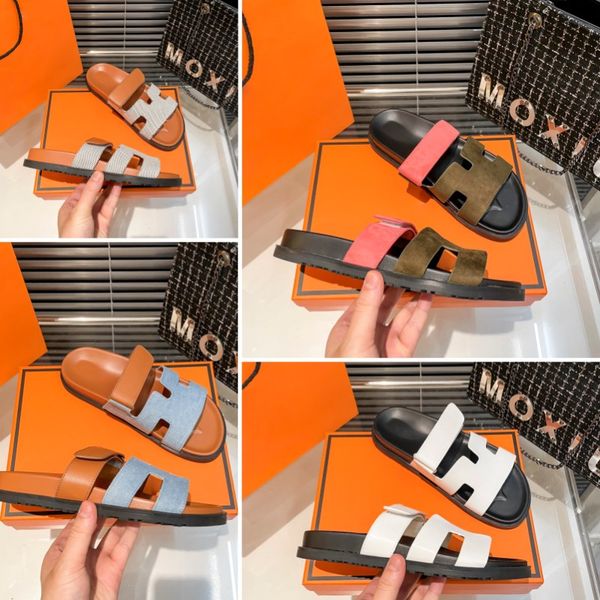 

designer sandals walking outdoor flat flip flops crocodile skin slide summer white black ladies beach sanda