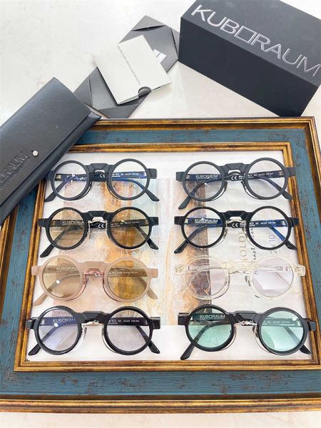 

designer kuboraum sunglasses 2023 new fashion brand kuboraum n3 for men and women round frame myopia with logo box, White;black