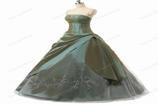 

quinceanera dresses strapless ruched taffeta with embroidery ball gown sweet 16 debutante girls masquerade dress gowns i2498395, Blue;red