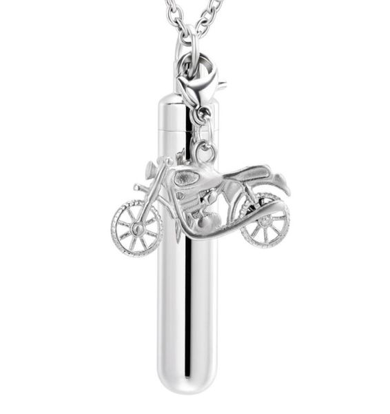 

cremation jewelry pendant hold memorial ashes stainless steel cylinder keepsake urn necklace1697277, Silver