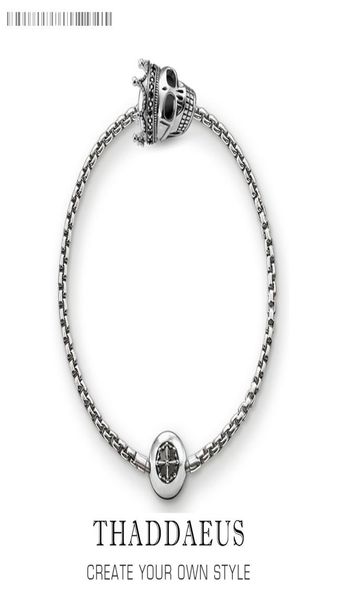 

beads bracelet chain with skull king karma jewelry gift for men and women in 925 sterling silver fit pendants and charms4650158, Black