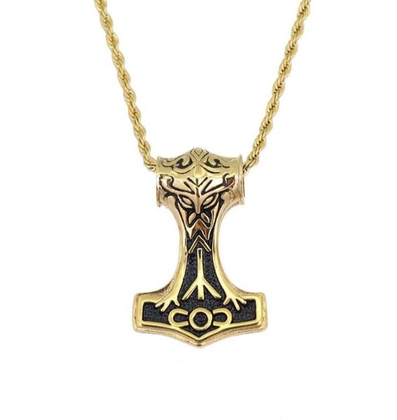 

hip hop quake pendant necklaces for men nordic vikings retro ethnic luxury necklace stainless steel cuban chains jewelry 4936268, Silver