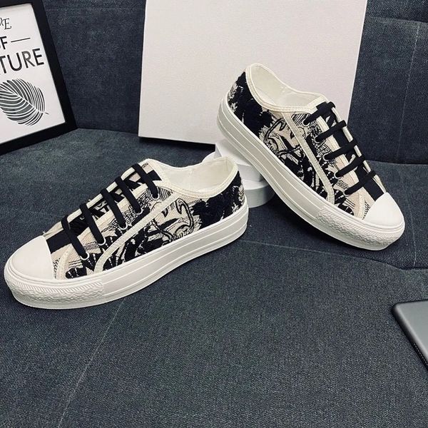 

classics women espadrilles flat designer shoes canvas and real lambskin loafers two tone cap toe fashion sneakers casual shoes, Black