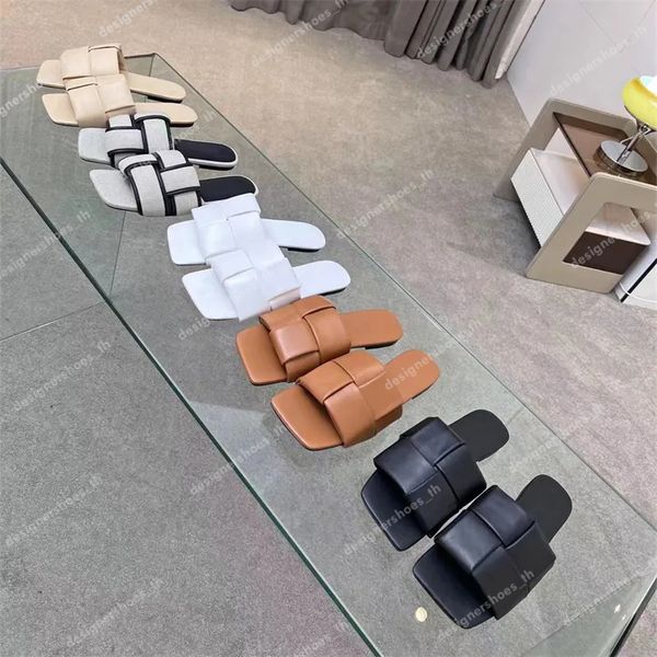 

designer mule class women slipper woven sandals ladies wed slides square mules summer slipper leather party sandal, Black