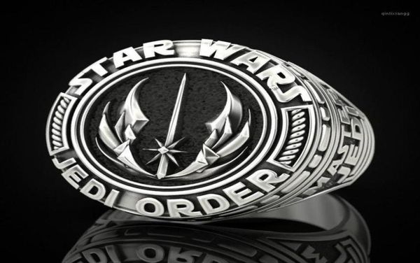 

cluster rings men039s 925 vintage thai silver ring gift jewelry whole jedi knight13657675, Golden;silver