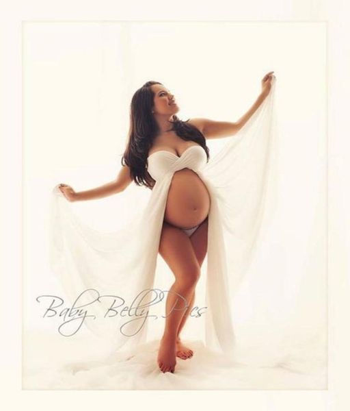 

pregnant women039s po dress long mopping dress before taking pos5133778, White