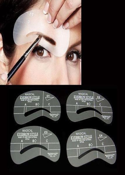 

4pcs eyebrow shaping stencil set grooming tools drawing card for dashing eyebrows c1c4 fm886873846