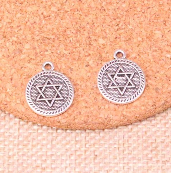 

67pcs charms star of david shield of david 15mm antique making pendant fitvintage tibetan silverdiy handmade jewelry4360261, Bronze;silver