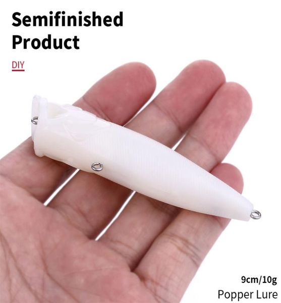 

hengjia 2019 unpainted fishing poppers kit ater bass hard lures rattling plastic artificial bait set 9cm 105g8590671