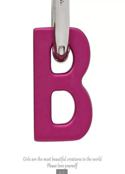 

titanium steel great b letter thick chain necklace female exaggerated temperament retro glamorous earrings women punk 18k gold pla3506069, Black
