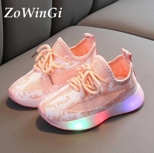 

size 2130 light up shoes sneakers for toodlers girls antislippery sneakers buty led damskie shoes for kids boys with light q07293794987, Black