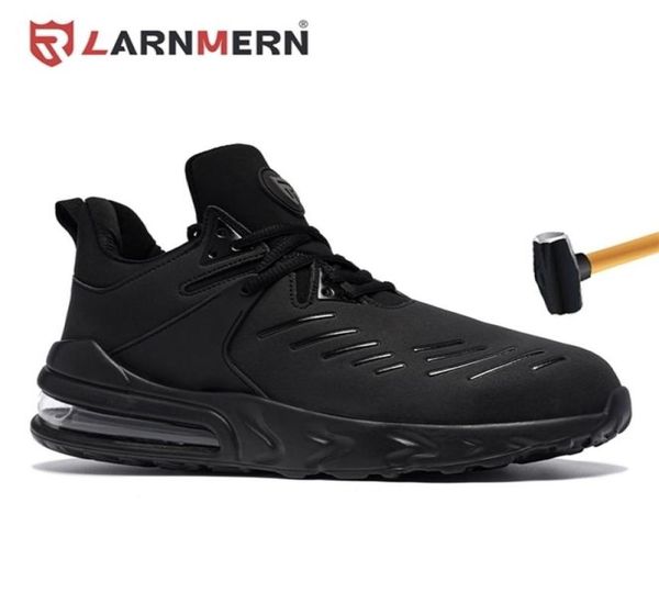

larnmern safety shoes for men composite breathable work non slip indestructible lightweight steel toe outdoor boots 2110255537099, Black;brown
