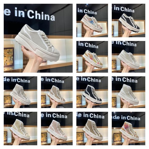 

2023 luxury designer double g canvas shoes high low sneakers classic design version fashion running tennis 1977 washed jacquard cowboy women