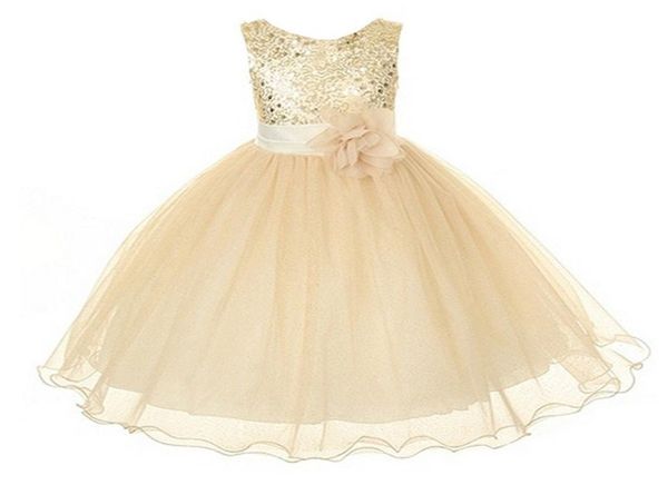 

new style girl dress cute sequin sleeveless vest princess lace dress baby kids party wedding bridesmaid vestido9408727, Red;yellow