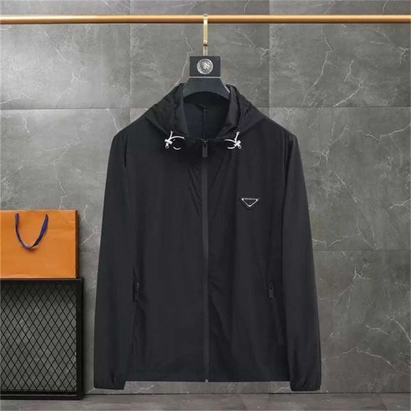 

designer men's jacket hoodies windbreaker coats summer men women zipper long sleeve thin casual jacket couple windproof sunscreen sweat, Black;brown