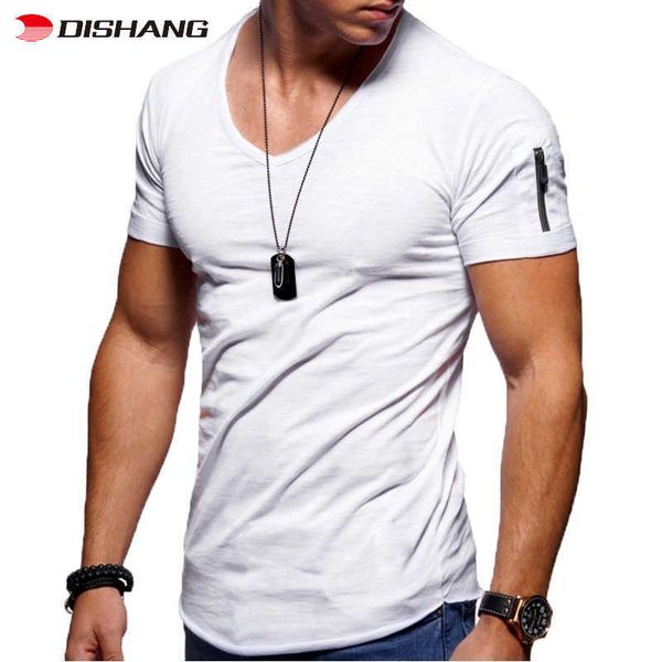 

summer printing fitness mens shirt plus size custom men's casual sports v neck blank t shirts w2hw, White;black