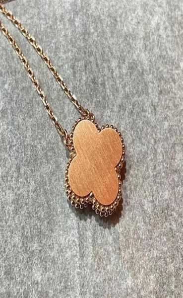 

designer fashion 2021 new clover rose pyroxene diamond necklace women039s sterling silver 925 christmas pink pendant clavicle c7330392