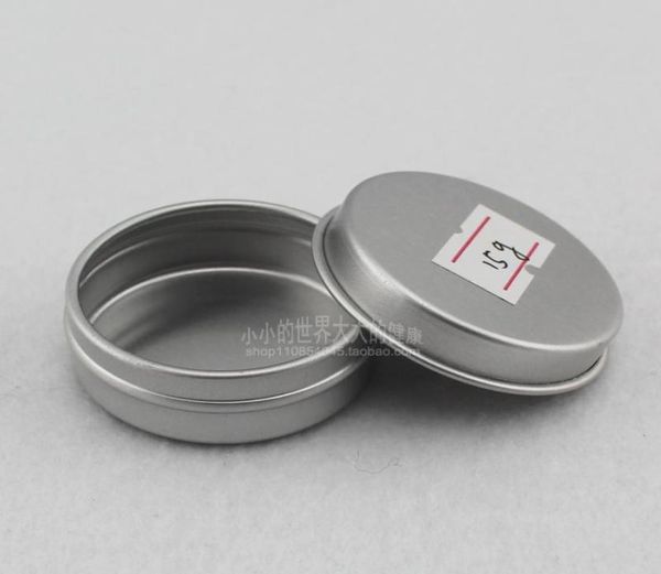 

100pcs 15g aluminum cosmetic jar container with slip lid 15ml small round lip balm meta tin cosmetic package jar2775525