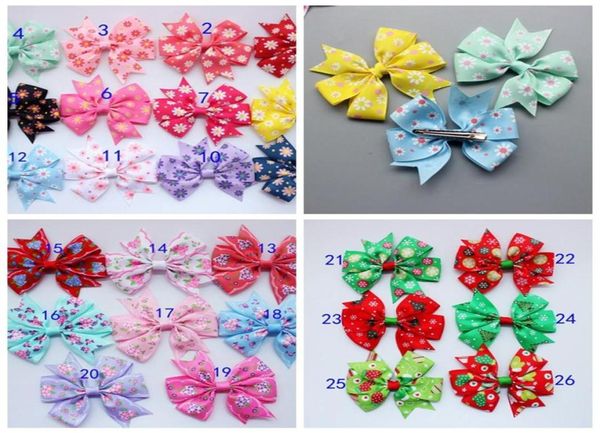 

50pcs lot 3 2039039 baby girls boutique hair bows with alligator clips grosgrain ribbon hair bows for teens babies275j8384672, Slivery;white