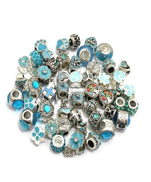 

50pcs charms and beads fit pandora bracelet necklaces and bracelets diy women jewelry294l7528298, Bronze;silver