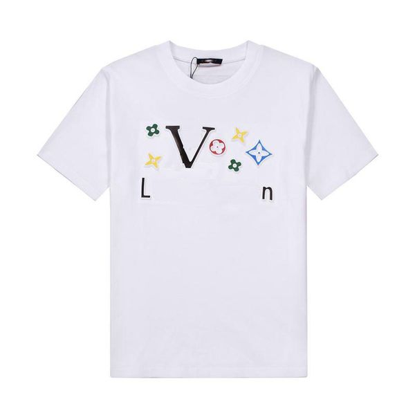

2023 summer paris mens t-shirts designer tee luxury flocking letter tshirt t shirt classic fashion womens color short sleeve casual cotton t, White;black