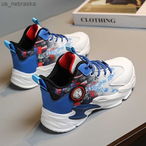 

athletic outdoor children's fashion shoes light kids basketball shoes for boys shoes breathable running sneakers children casual walkin, Black