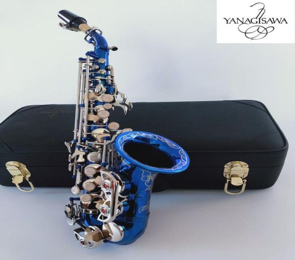 

new soprano saxophone silver sky blue yanagisawa s991 bb tune sax bb musical instrument children adults use3529921