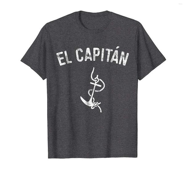

men's t shirts 2023 fashion mens short sleeve shirt cotton el capitan anchor funny captain skipper gift, White;black