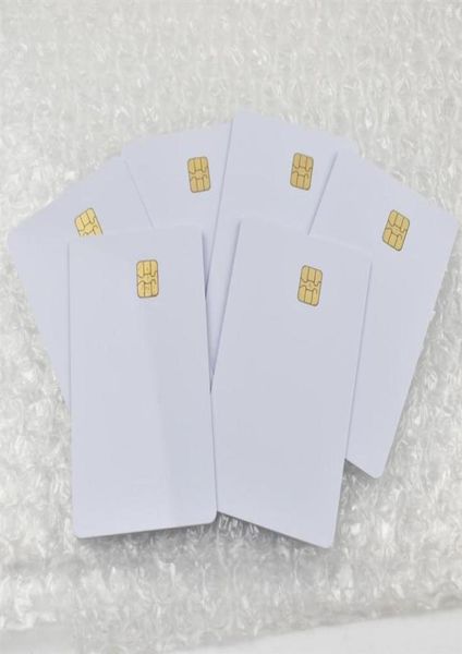 

100pcs lot iso7816 white pvc card with sel4442 chip contact ic card blank contact smart card237a3819273