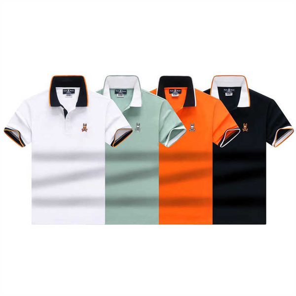 

psycho bunny polos designer mens 2023 summer short sleeve tshirts trend fashion luxury brand sports mens polo shirts casual loose classic bu, White;black