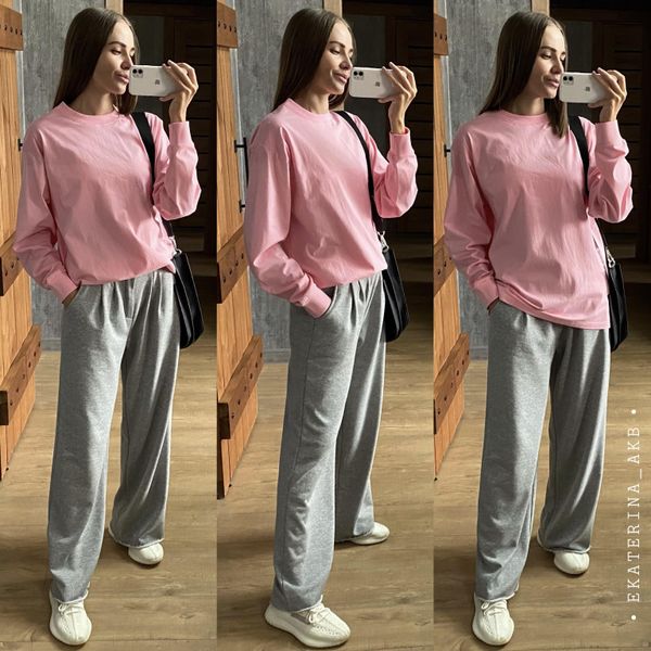 

t-shirt 2023 autumn and winter solid color longsleeved tshirt men and women with the same style thread cuffs hem slit design s2xl, White