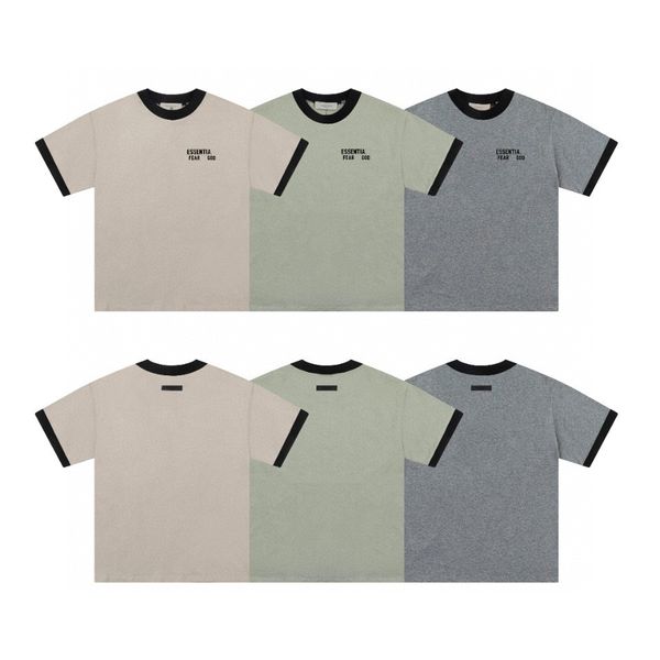 

men's plus tees & polos round neck embroidered and printed polar style summer wear with street pure cotton rq121bg, Black;brown