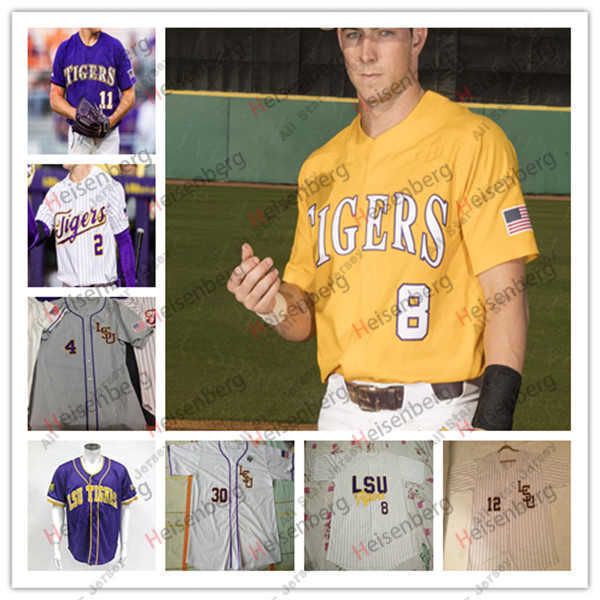 

baseball jerseys 2020 college lsu baseball jersey 8 alex bregman daniel cabrera drew bianco cade doughty aaron nola landon marceaux garza 4x, Blue;black