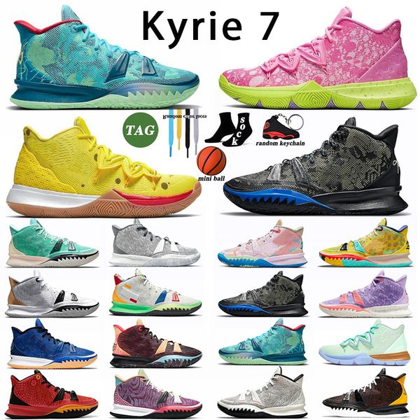 

high quailty basketball shoes kyrie 7 mens irving 7s white black gold patrick soundwave sponge sandy creator hendrix horus squidward mens tr