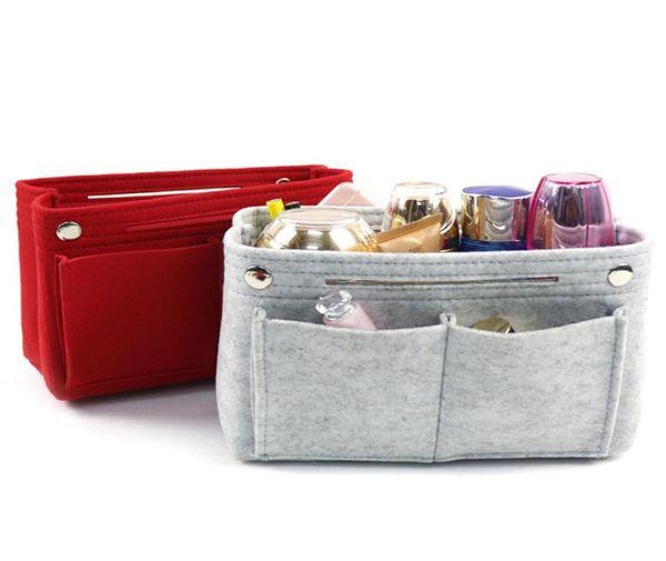 

duffel bags women felt insert bag multifunction makeup cosmetic travel inner purse portable handbag storage organizer tote8964335